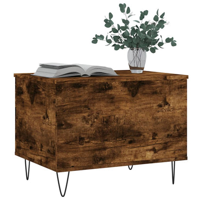 Salontafel 60X44,5X45 Cm Bewerkt Hout Kleurig Gerookt eiken
