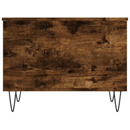 Salontafel 60X44,5X45 Cm Bewerkt Hout Kleurig Gerookt eiken