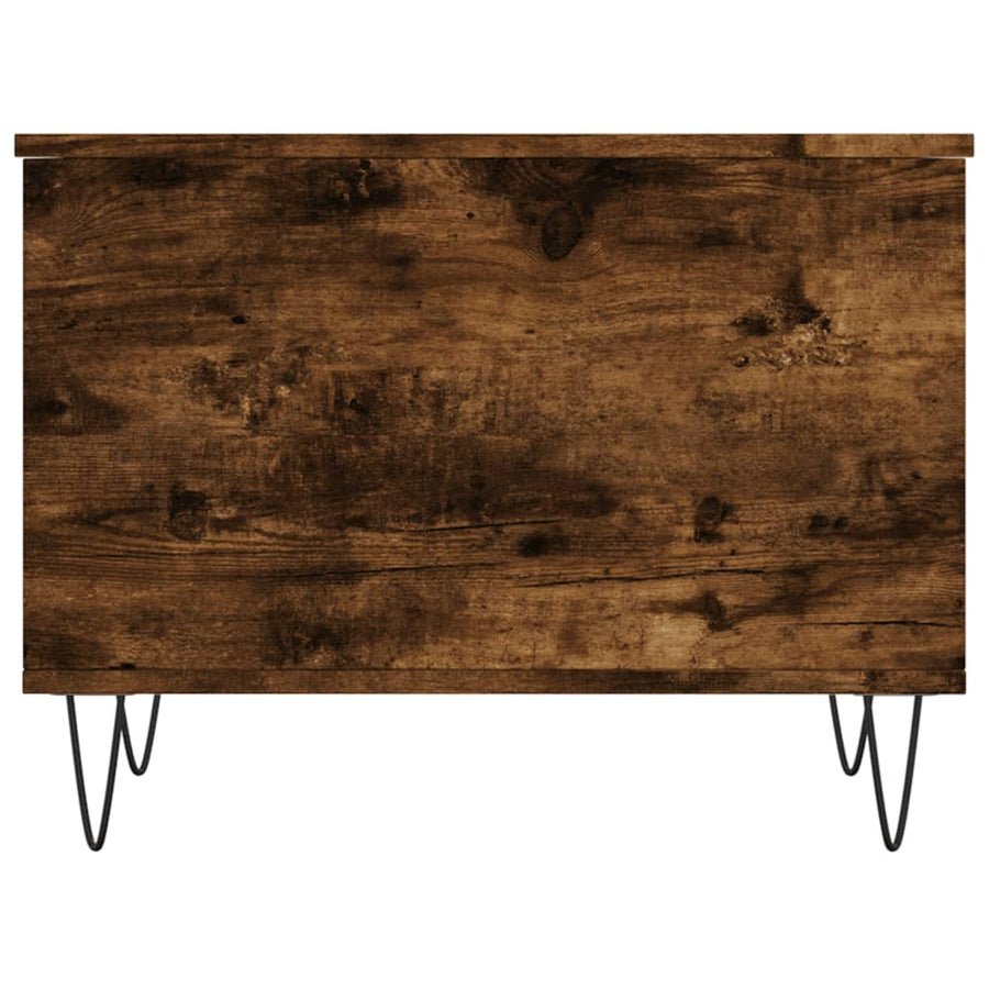 Salontafel 60X44,5X45 Cm Bewerkt Hout Kleurig Gerookt eiken