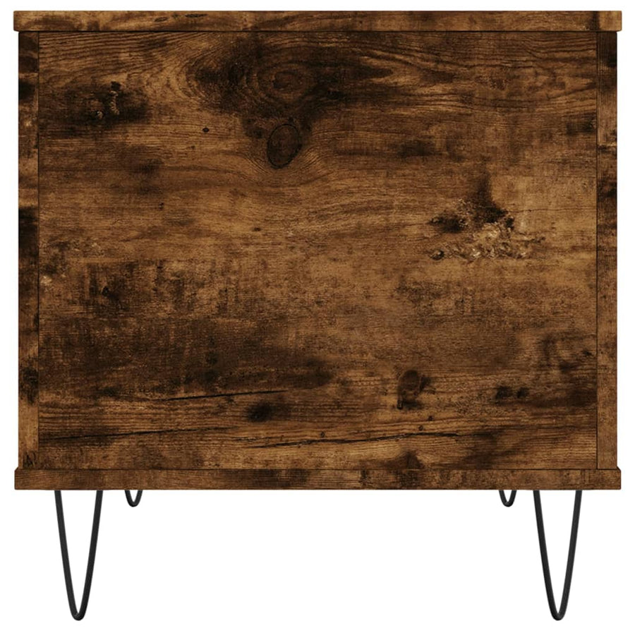 Salontafel 60X44,5X45 Cm Bewerkt Hout Kleurig Gerookt eiken
