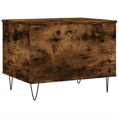 Salontafel 60X44,5X45 Cm Bewerkt Hout Kleurig Gerookt eiken