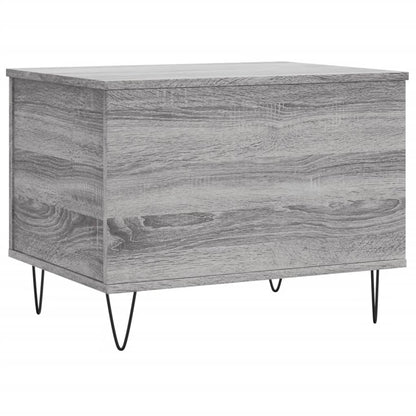 Salontafel 60X44,5X45 Cm Bewerkt Hout Eikenkleurig Grijs sonoma