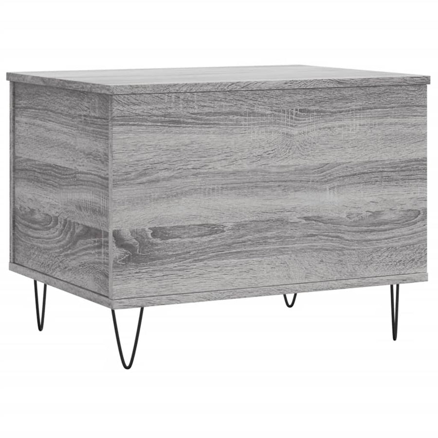 Salontafel 60X44,5X45 Cm Bewerkt Hout Eikenkleurig Grijs sonoma