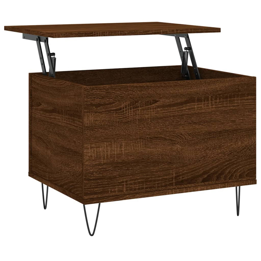 Salontafel 60X44,5X45 Cm Bewerkt Hout Bruin Eikenkleur Bruineiken