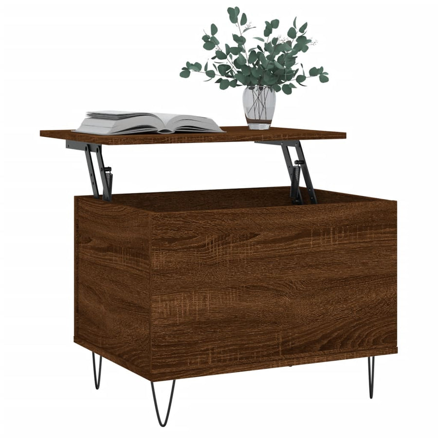 Salontafel 60X44,5X45 Cm Bewerkt Hout Bruin Eikenkleur Bruineiken