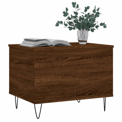 Salontafel 60X44,5X45 Cm Bewerkt Hout Bruin Eikenkleur Bruineiken