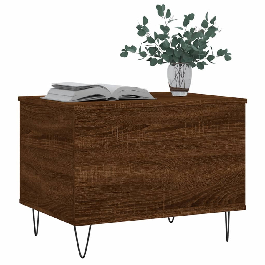 Salontafel 60X44,5X45 Cm Bewerkt Hout Bruin Eikenkleur Bruineiken