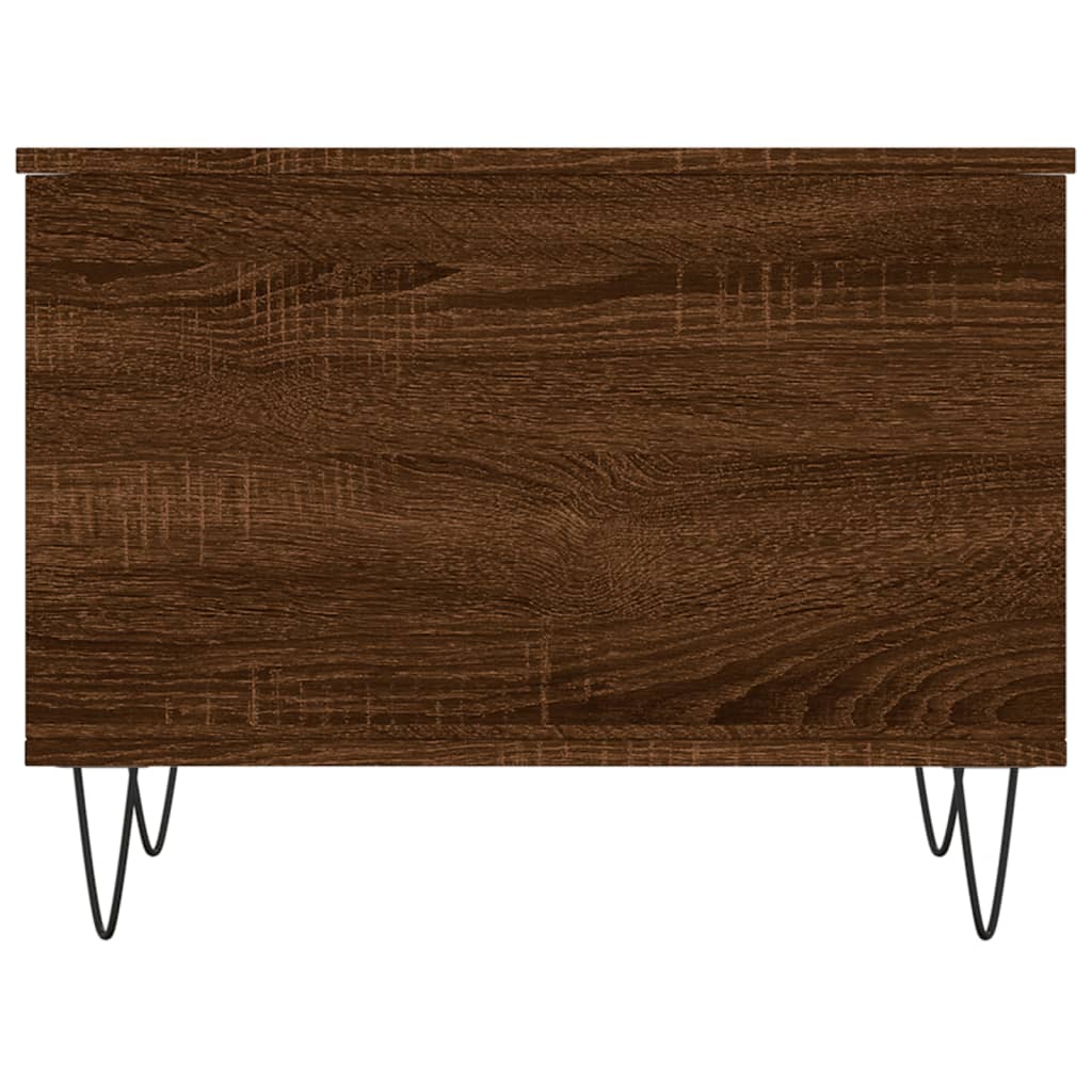 Salontafel 60X44,5X45 Cm Bewerkt Hout Bruin Eikenkleur Bruineiken