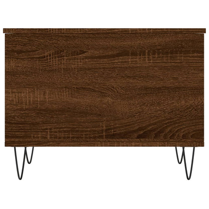 Salontafel 60X44,5X45 Cm Bewerkt Hout Bruin Eikenkleur Bruineiken