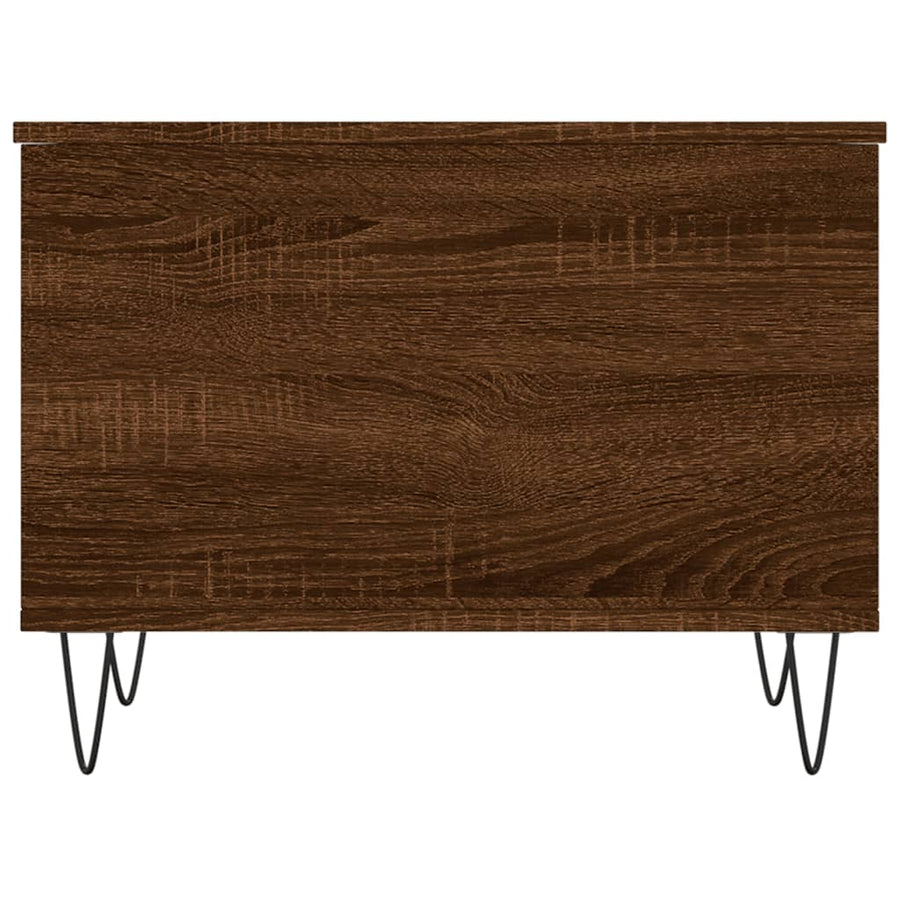 Salontafel 60X44,5X45 Cm Bewerkt Hout Bruin Eikenkleur Bruineiken