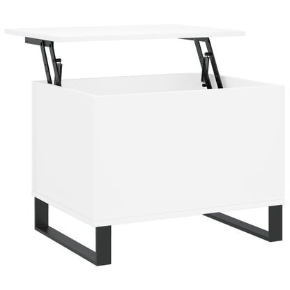Salontafel 60X44,5X45 Cm Bewerkt Hout Wit
