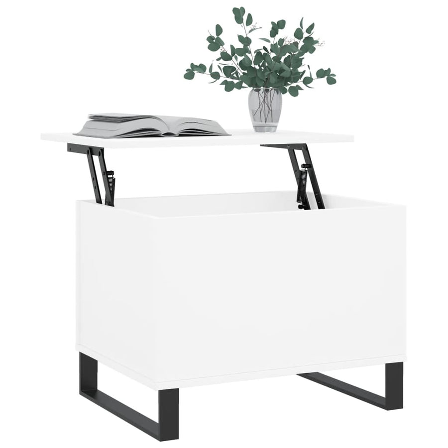 Salontafel 60X44,5X45 Cm Bewerkt Hout Wit
