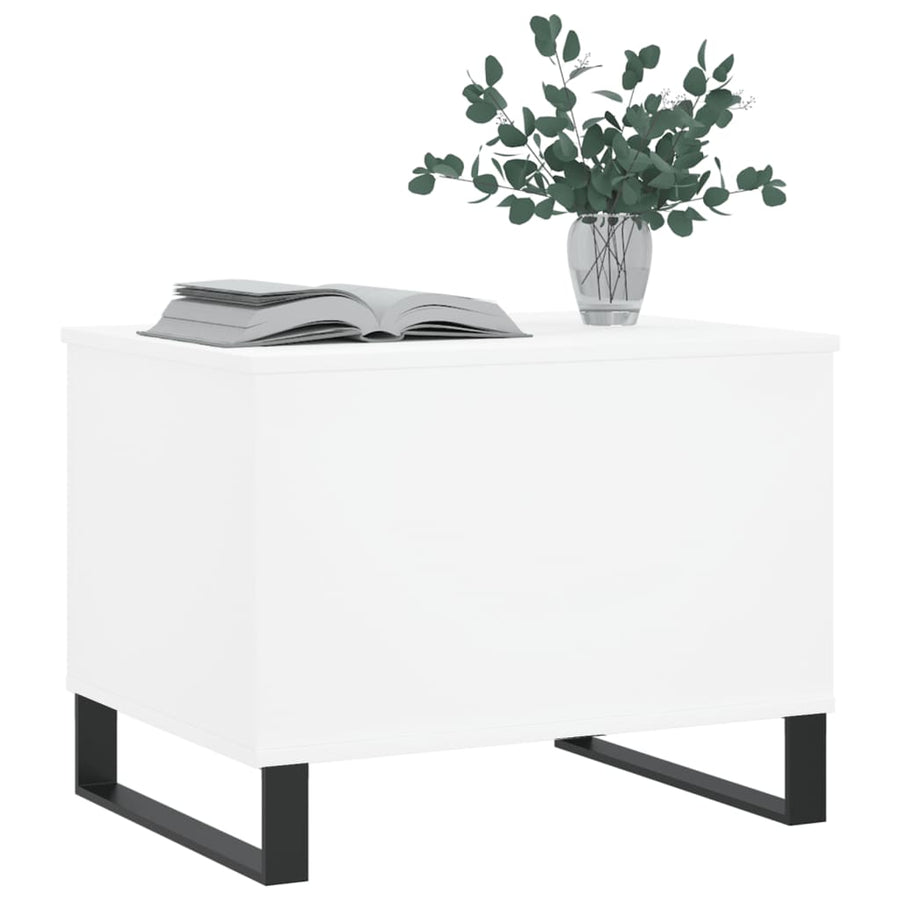 Salontafel 60X44,5X45 Cm Bewerkt Hout Wit