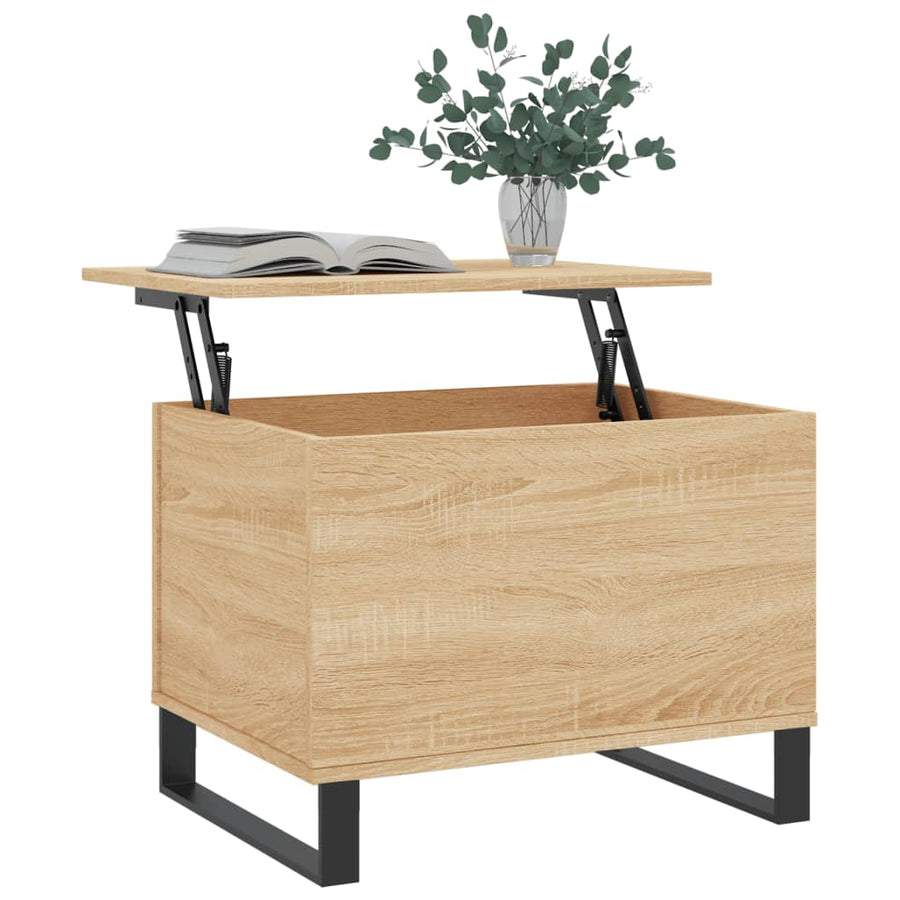 Salontafel 60X44,5X45 Cm Bewerkt Hout Kleurig Sonoma eiken