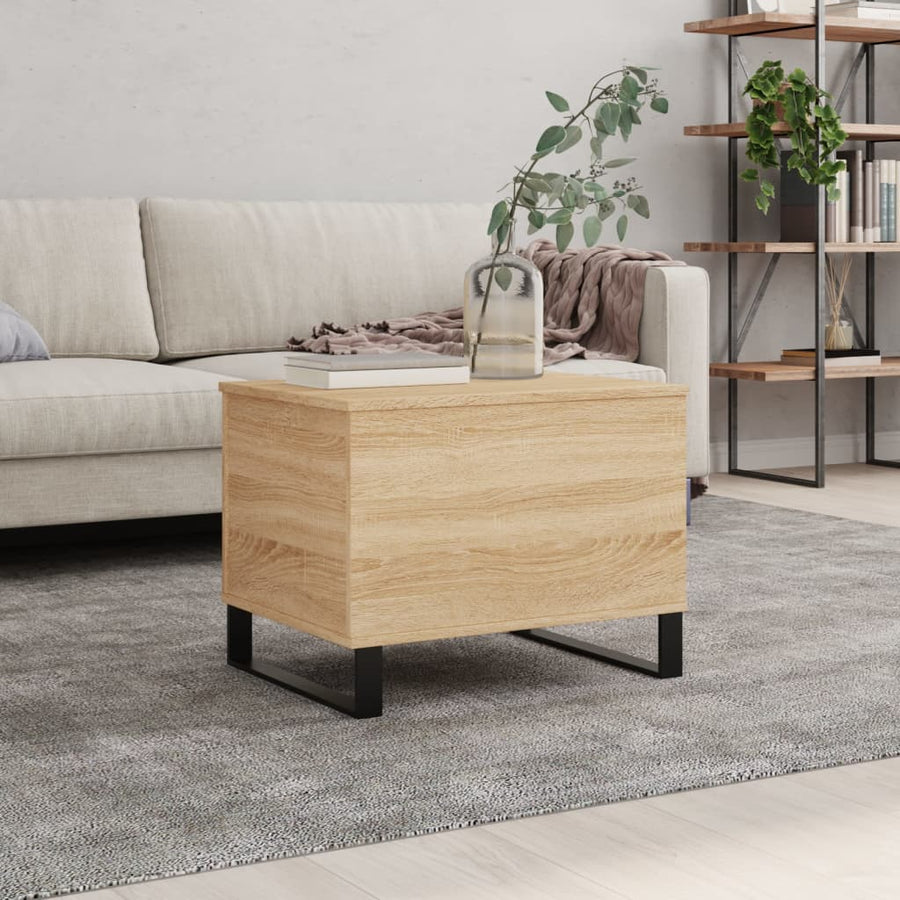 Salontafel 60X44,5X45 Cm Bewerkt Hout Kleurig Sonoma eiken