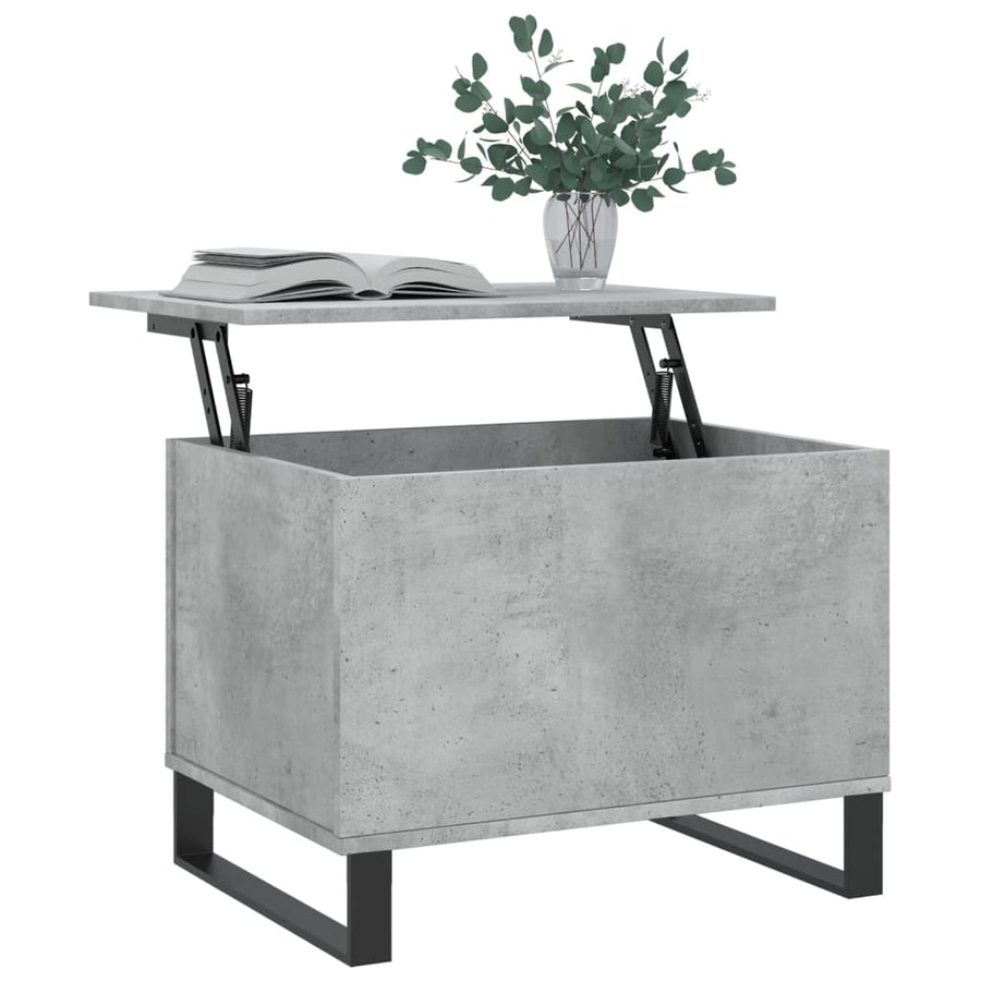 Salontafel 60X44,5X45 Cm Bewerkt Hout Betongrijs