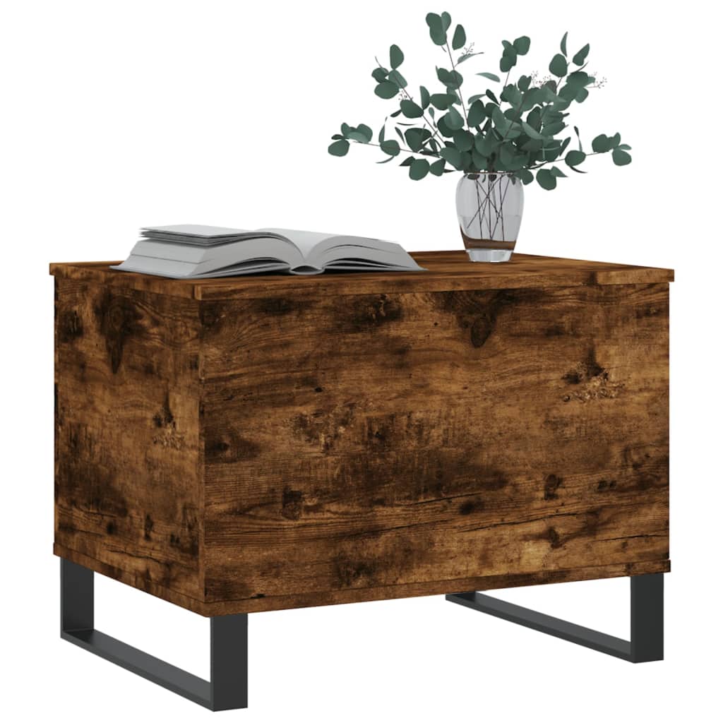 Salontafel 60X44,5X45 Cm Bewerkt Hout Kleurig Gerookt eiken