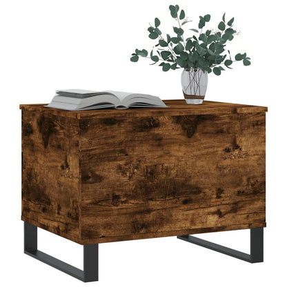 Salontafel 60X44,5X45 Cm Bewerkt Hout Kleurig Gerookt eiken