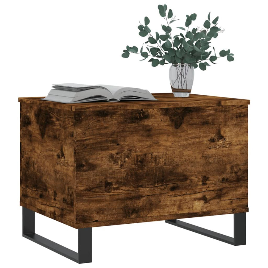 Salontafel 60X44,5X45 Cm Bewerkt Hout Kleurig Gerookt eiken