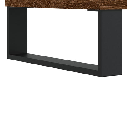 Salontafel 60X44,5X45 Cm Bewerkt Hout Kleurig Gerookt eiken