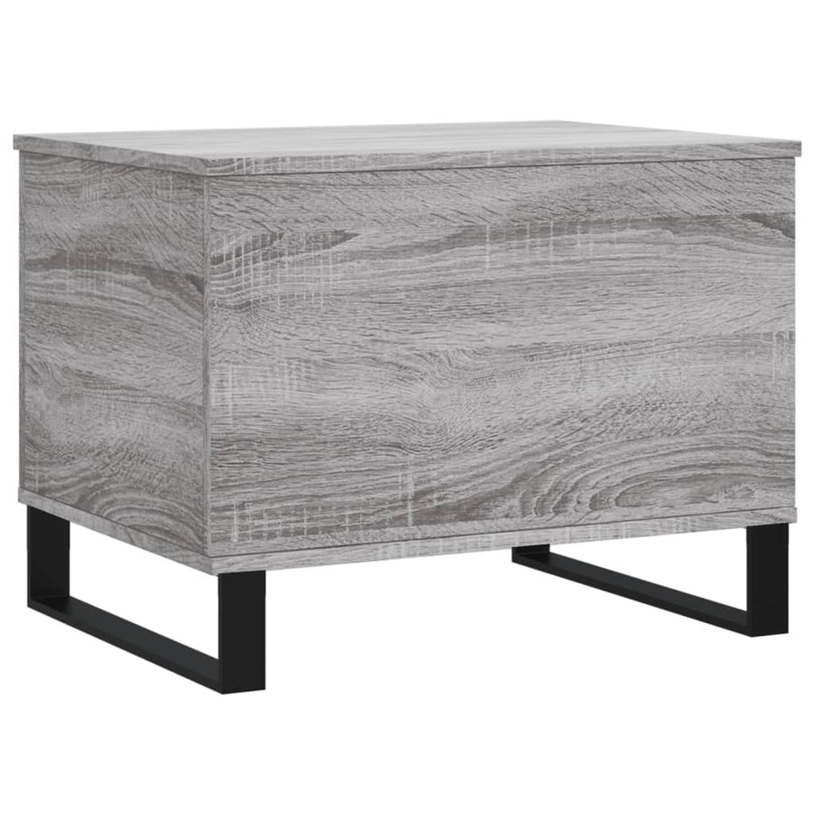 Salontafel 60X44,5X45 Cm Bewerkt Hout Eikenkleurig Grijs sonoma