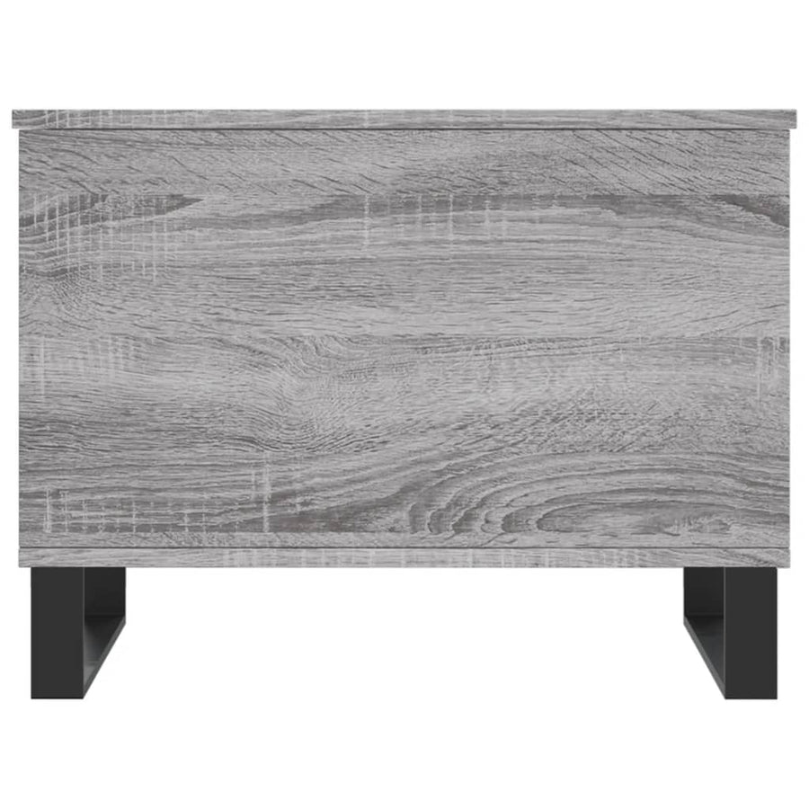 Salontafel 60X44,5X45 Cm Bewerkt Hout Eikenkleurig Grijs sonoma