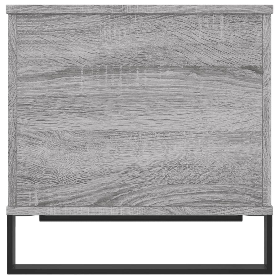 Salontafel 60X44,5X45 Cm Bewerkt Hout Eikenkleurig Grijs sonoma