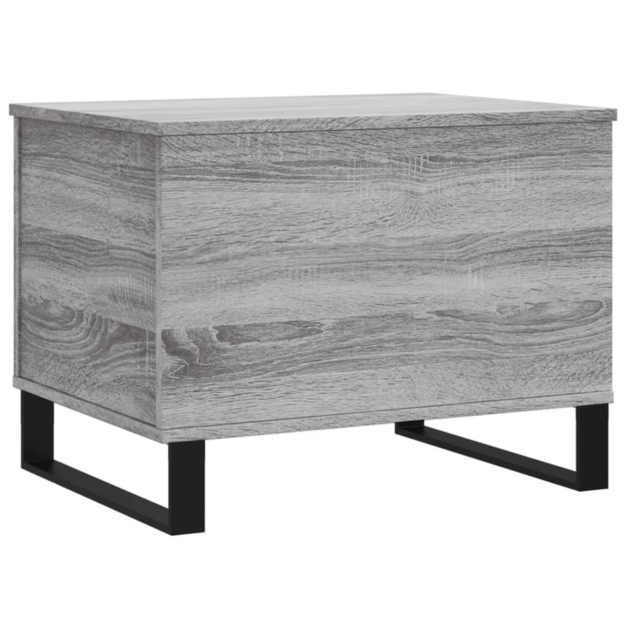 Salontafel 60X44,5X45 Cm Bewerkt Hout Eikenkleurig Grijs sonoma