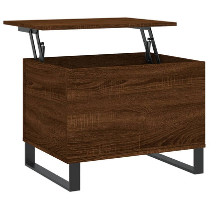 Salontafel 60X44,5X45 Cm Bewerkt Hout Bruin Eikenkleur Bruineiken