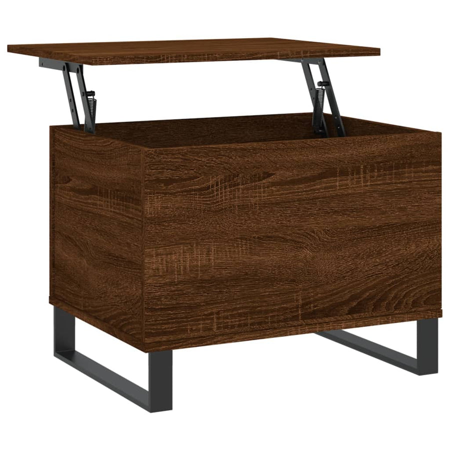Salontafel 60X44,5X45 Cm Bewerkt Hout Bruin Eikenkleur Bruineiken