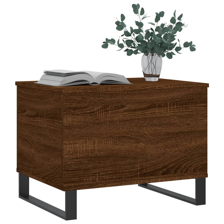 Salontafel 60X44,5X45 Cm Bewerkt Hout Bruin Eikenkleur Bruineiken