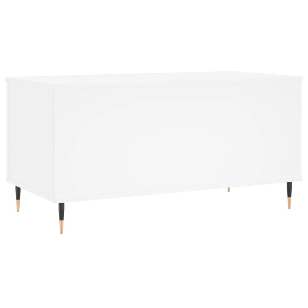 Salontafel 90X44,5X45 Cm Bewerkt Hout Wit