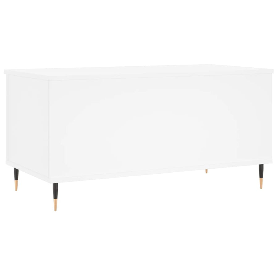 Salontafel 90X44,5X45 Cm Bewerkt Hout Wit