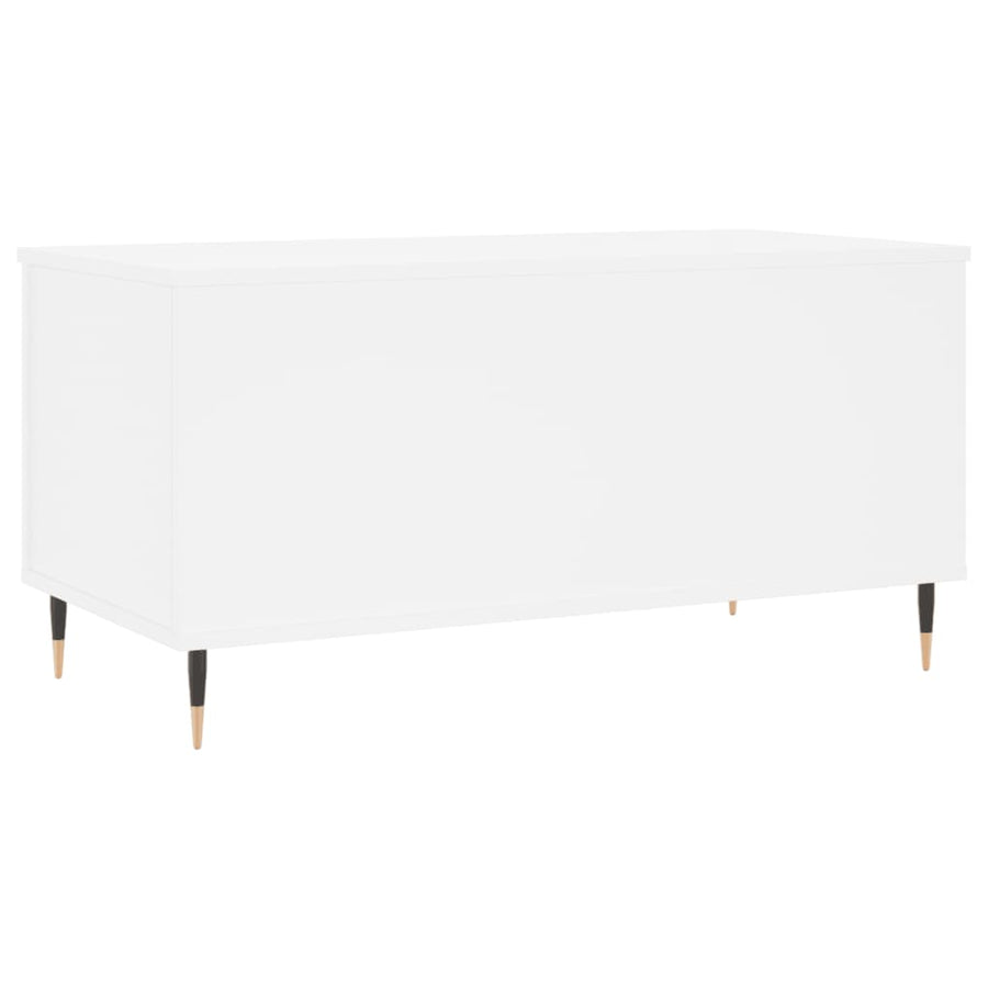 Salontafel 90X44,5X45 Cm Bewerkt Hout Wit