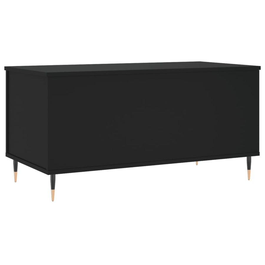 Salontafel 90X44,5X45 Cm Bewerkt Hout Zwart