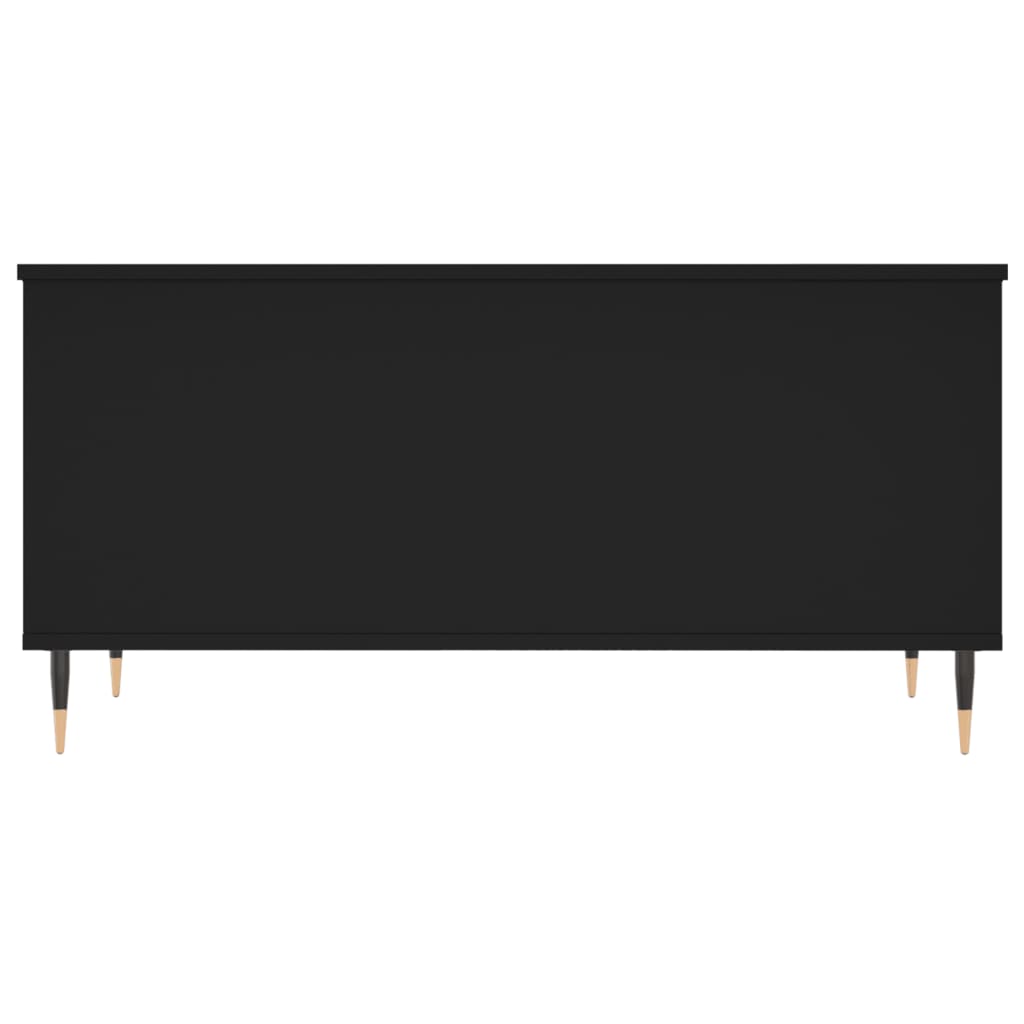 Salontafel 90X44,5X45 Cm Bewerkt Hout Zwart