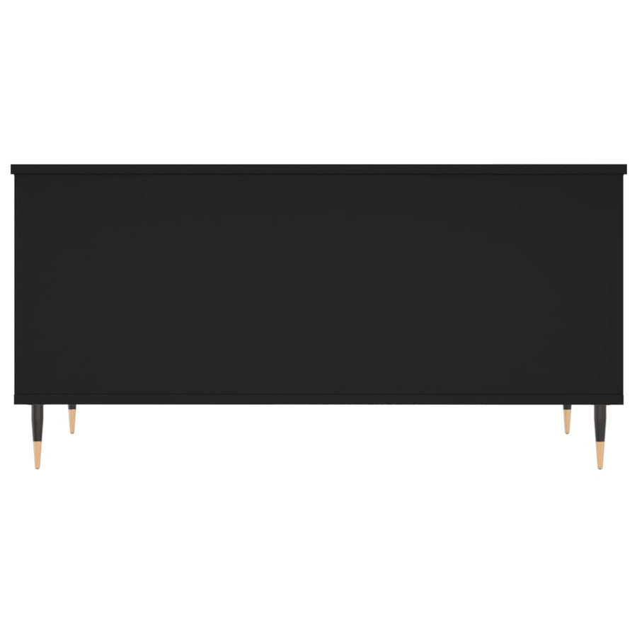 Salontafel 90X44,5X45 Cm Bewerkt Hout Zwart