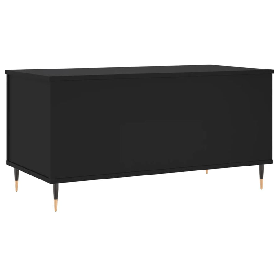 Salontafel 90X44,5X45 Cm Bewerkt Hout Zwart