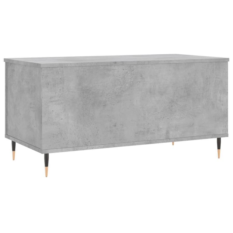 Salontafel 90X44,5X45 Cm Bewerkt Hout Betongrijs