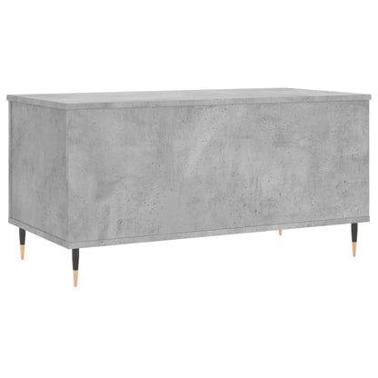 Salontafel 90X44,5X45 Cm Bewerkt Hout Betongrijs