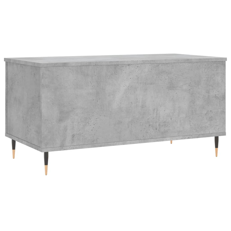Salontafel 90X44,5X45 Cm Bewerkt Hout Betongrijs