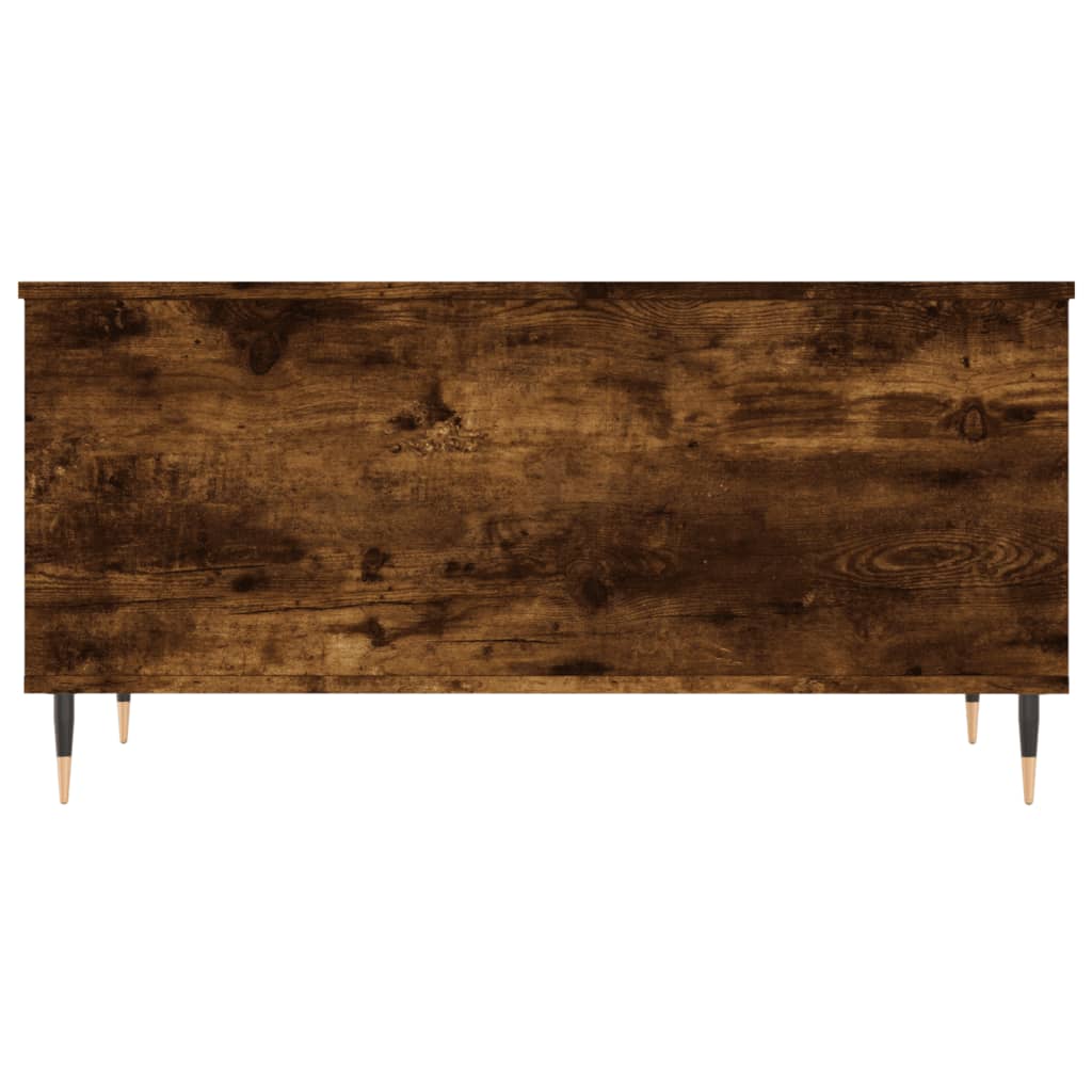 Salontafel 90X44,5X45 Cm Bewerkt Hout Kleurig Gerookt eiken