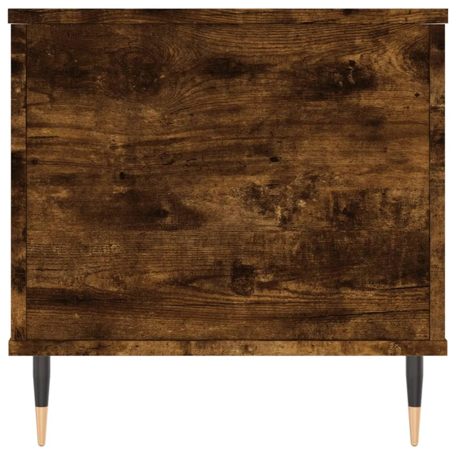 Salontafel 90X44,5X45 Cm Bewerkt Hout Kleurig Gerookt eiken