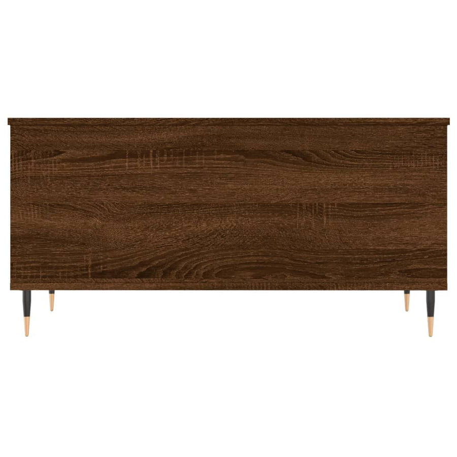 Salontafel 90X44,5X45 Cm Bewerkt Hout Bruin Eikenkleur Bruineiken
