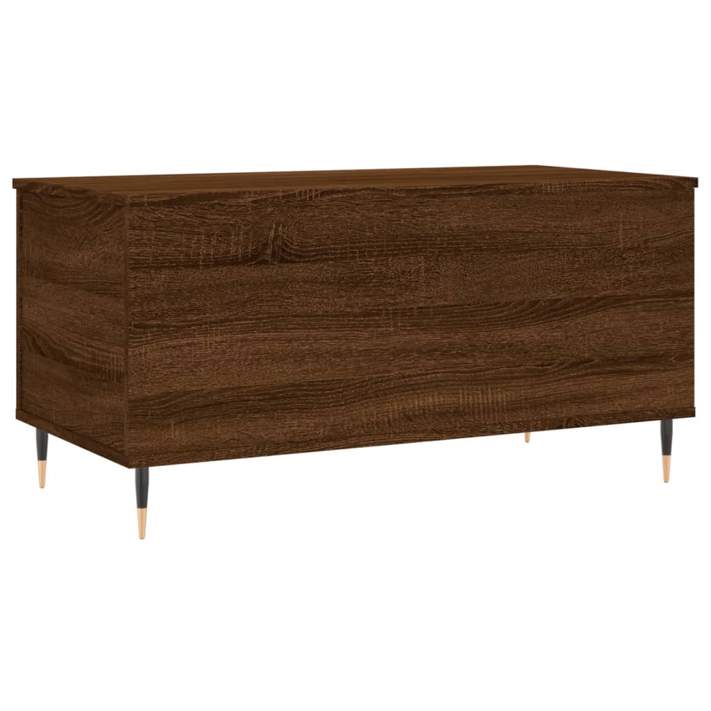 Salontafel 90X44,5X45 Cm Bewerkt Hout Bruin Eikenkleur Bruineiken