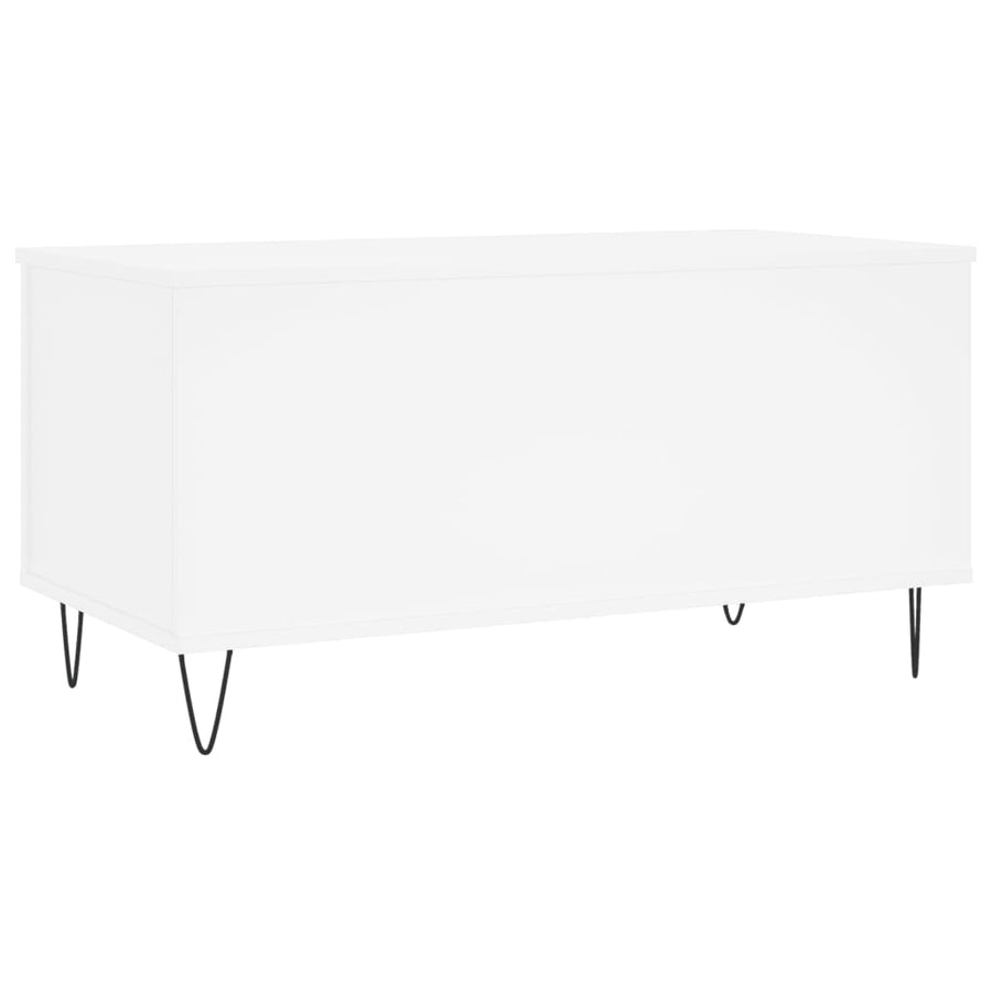 Salontafel 90X44,5X45 Cm Bewerkt Hout Wit