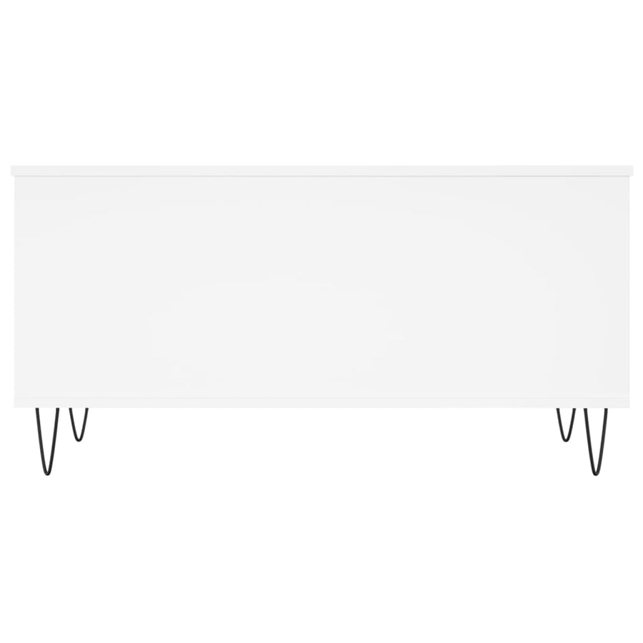 Salontafel 90X44,5X45 Cm Bewerkt Hout Wit