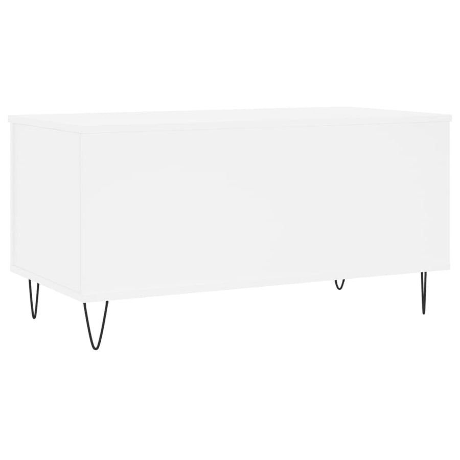 Salontafel 90X44,5X45 Cm Bewerkt Hout Wit