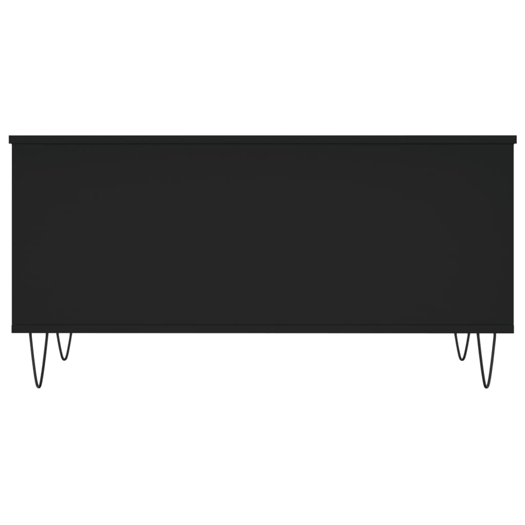 Salontafel 90X44,5X45 Cm Bewerkt Hout Zwart