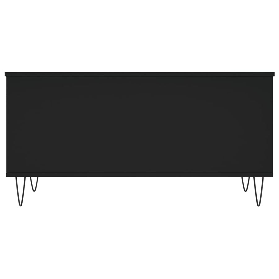 Salontafel 90X44,5X45 Cm Bewerkt Hout Zwart